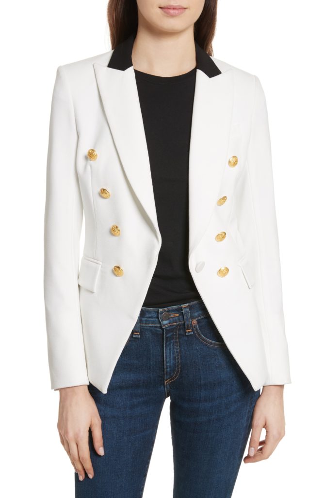 Vicki Gunvalson's White Blazer with Black Collar