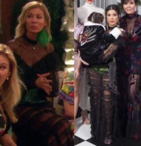 Carole Radziwill and Kourtney Kardashian’s Sheer Black Lace Dress