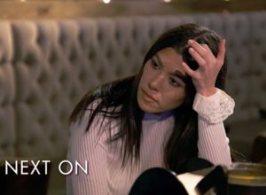 Kourtney Kardashian's White Lace Sleeve Top Season 15 Episode 4