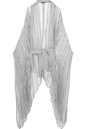 Bethenny Frankel's Silver Open Knit Cardigan
