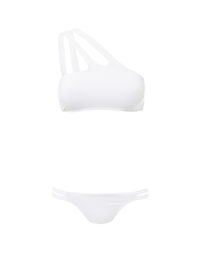 Caroline Stanbury's One Shoulder White Bikini on Instagram