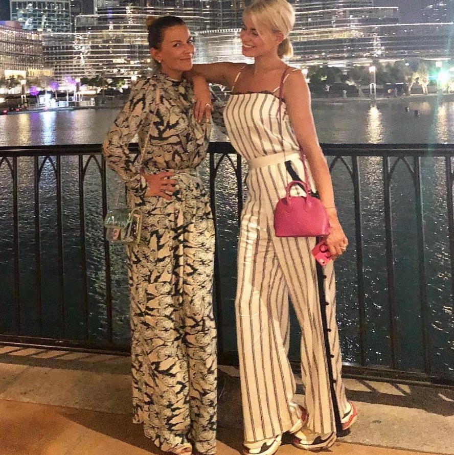 Caroline Stanbury's Striped Outfit