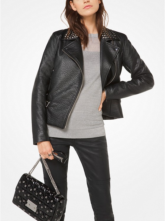 Gina Kirschenheiter's Black Studded Leather
