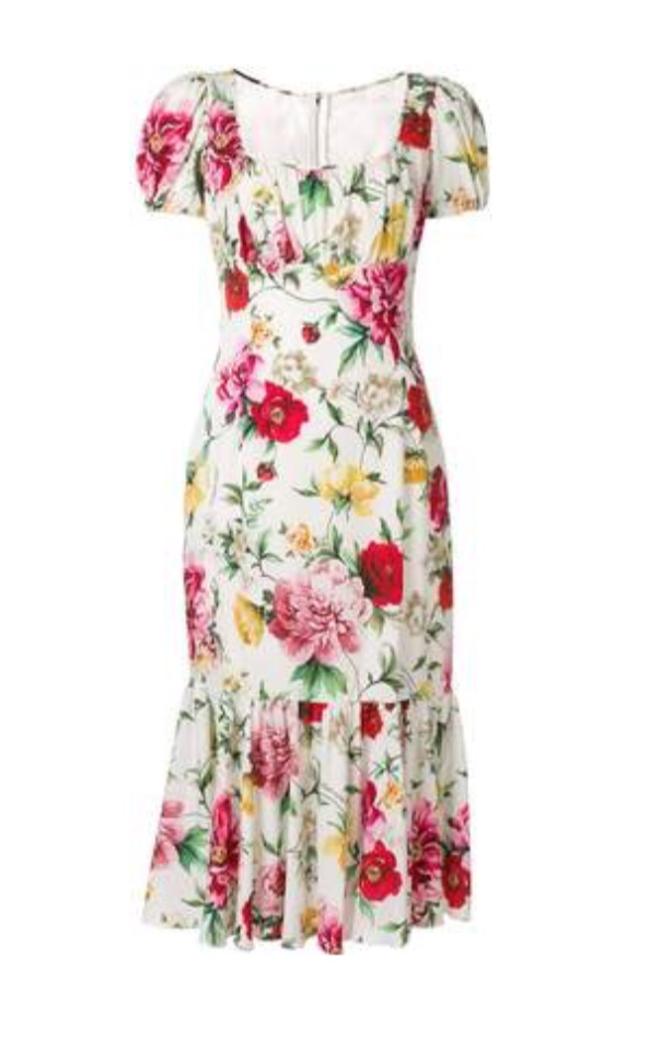 Jenna Bush Hager's White Floral Dress