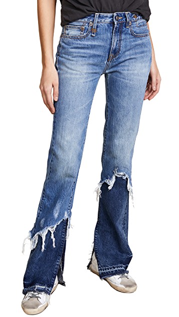Kourtney Kardashian's Two Toned Jeans