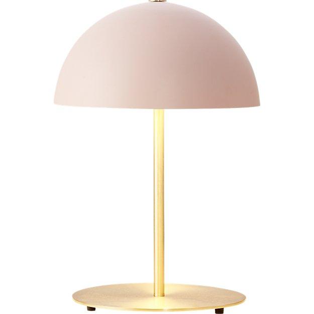 Kristin Cavallari's Pink Dome Brass Table Lamps In Uncommon James