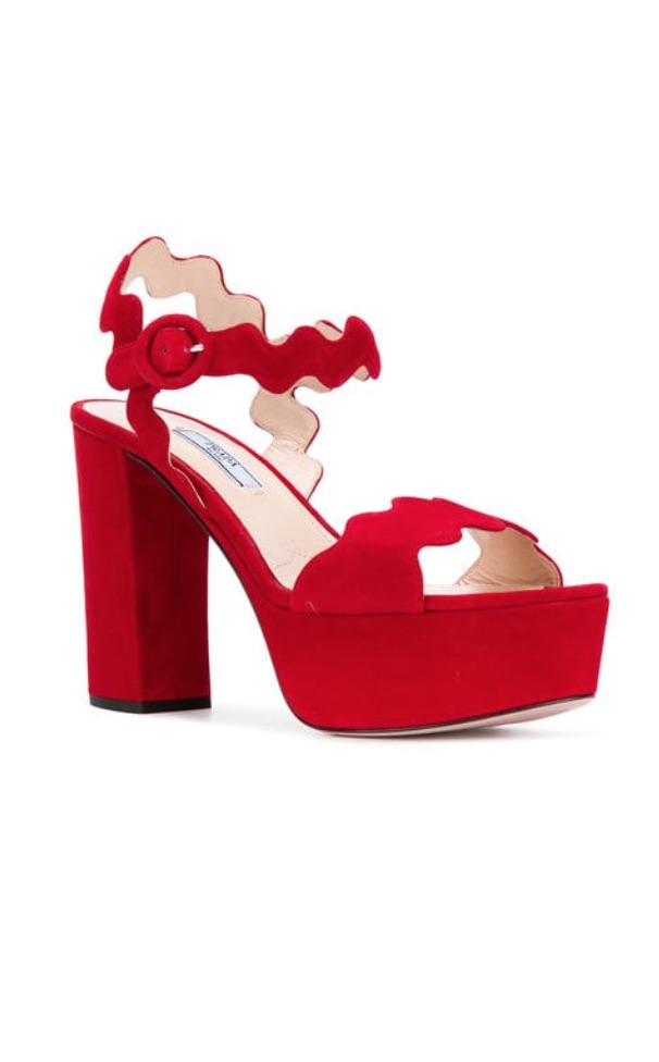 Savannah Guthrie's Red Platform Shoes