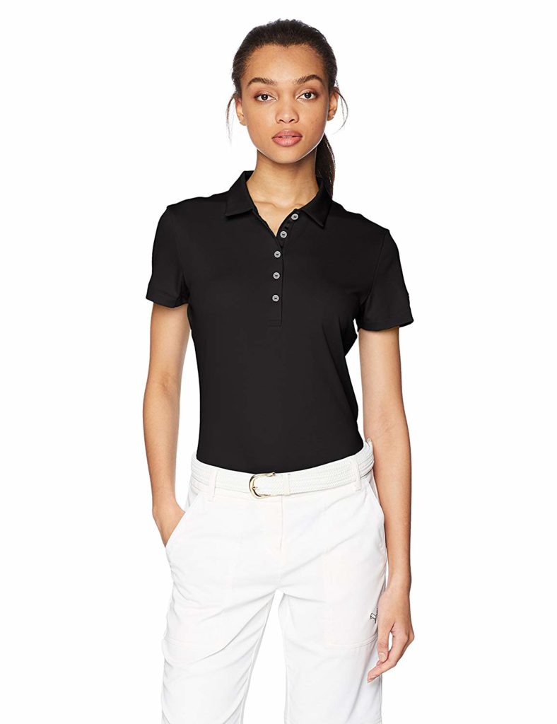 Tamra Judge's Black Polo Shirt Golfing | Big Blonde Hair
