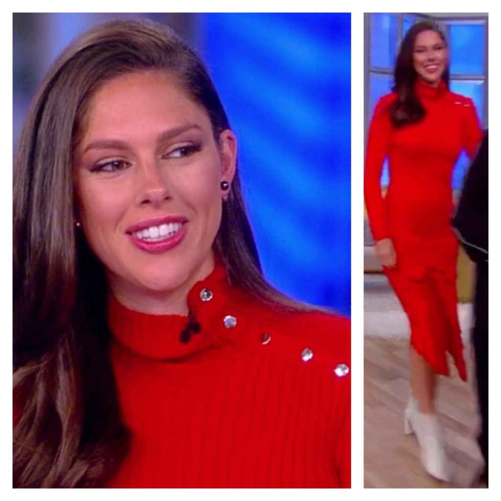 Abby Huntsman's Red Asymmetrical Dress 