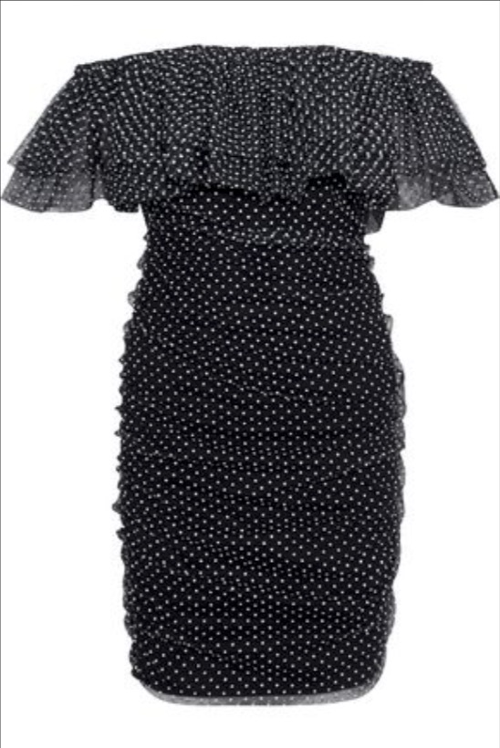 Ashlee Simpson Ross' Off the Shoulder Polka Dot Dress