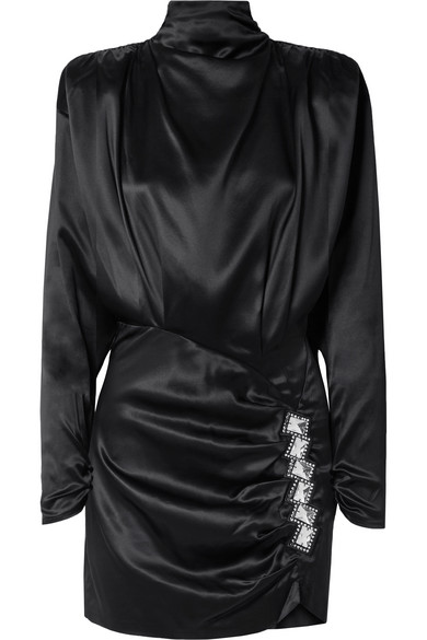 Dorit Kemsley's Black Crystal Button Dress