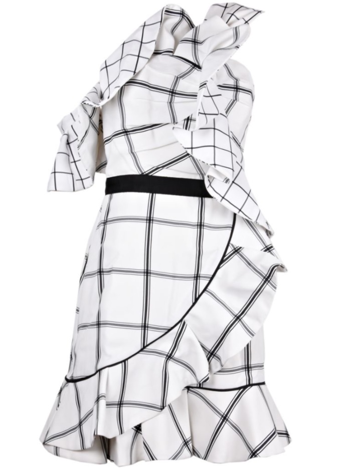 Giuliana Rancic's Plaid Ruffle Dress