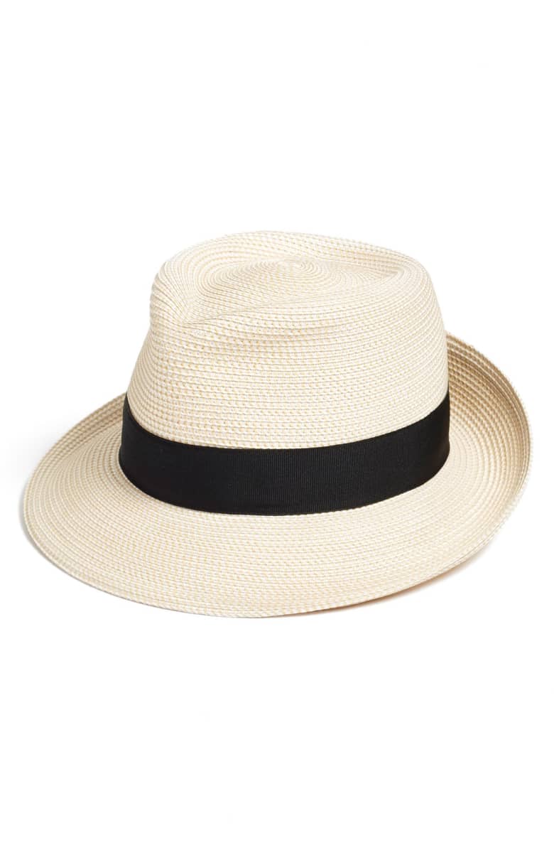 Kelly Dodd's white fedora Hat with black band