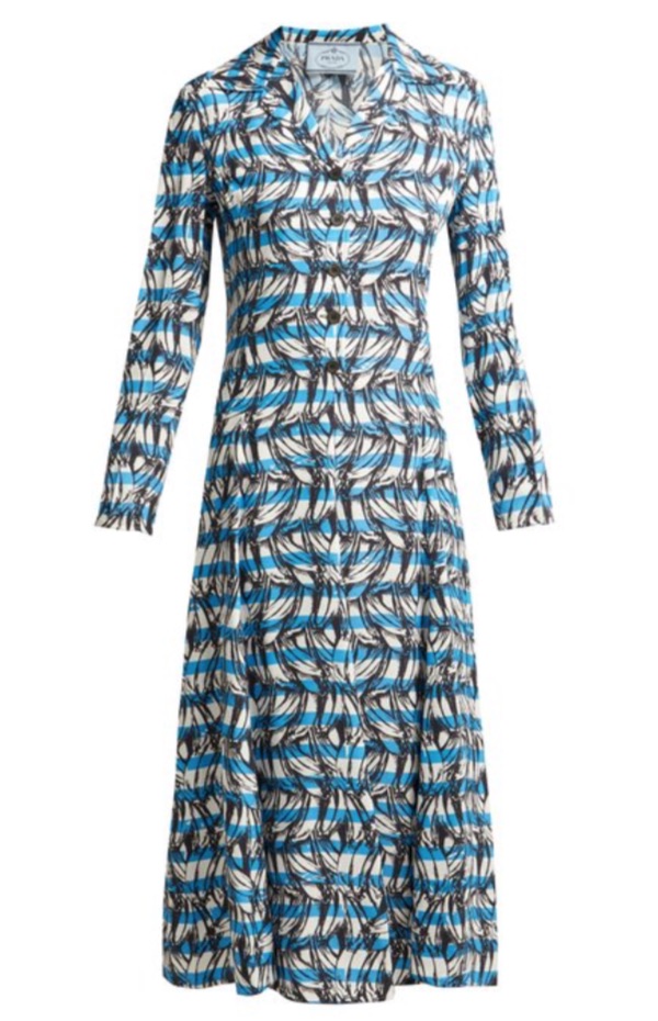 Kelly Ripa's Blue Printed Dress