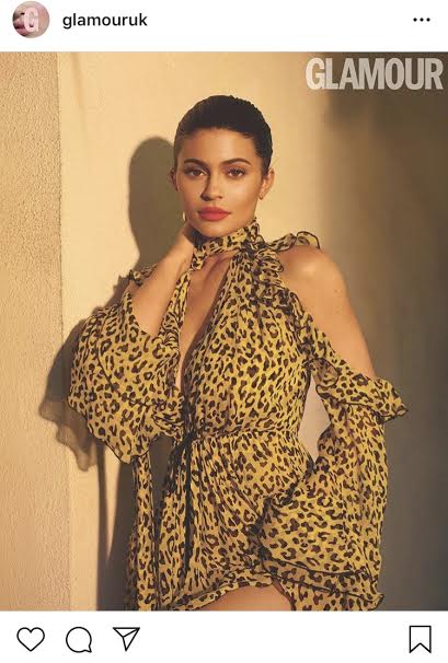 Kylie Jenner's Yellow Leopard Print Maxi Dress