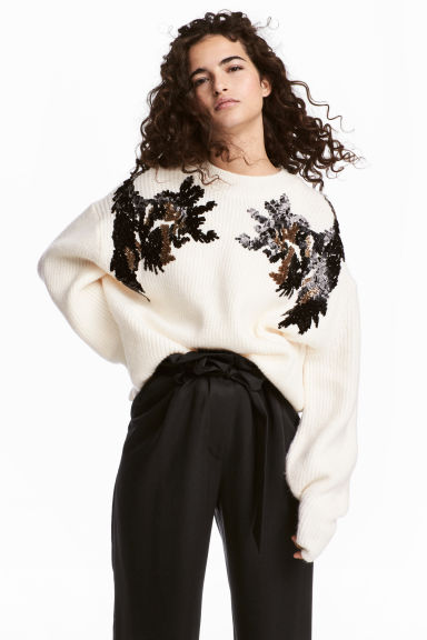 LeeAnne Locken's White Sequin Embellished Sweater