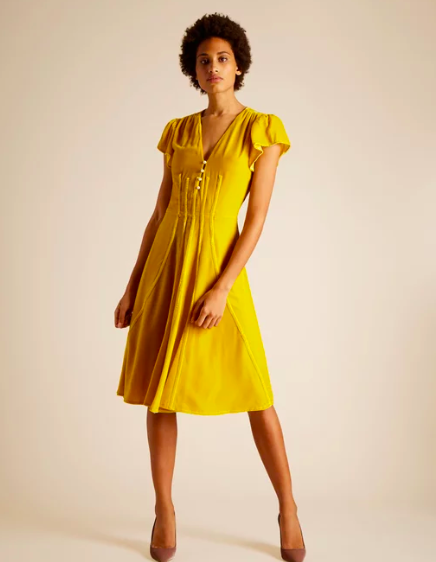 Savannah Guthrie's Yellow Velvet Dress