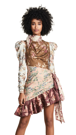 Tinsley Mortimer's Mixed Floral Print Dress
