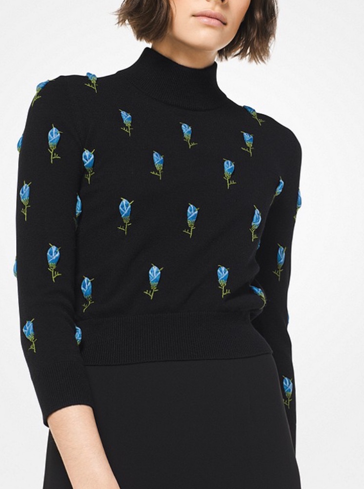 Abby Huntsman's Blue Floral Sweater