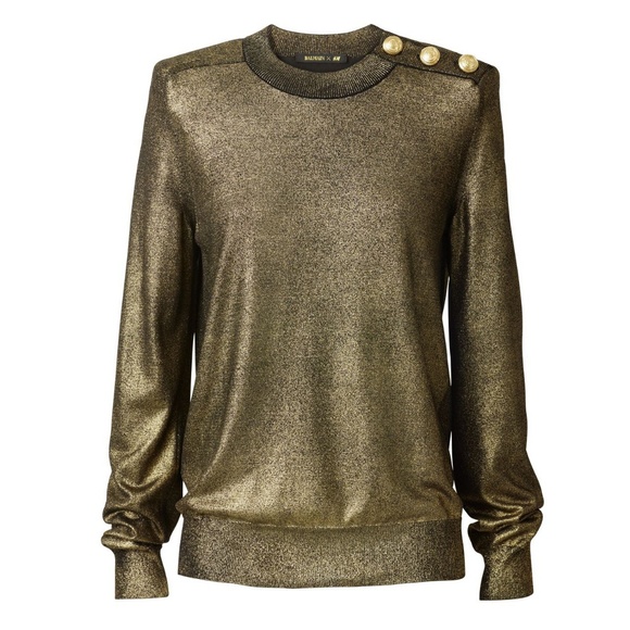 LeeAnne Locken's Gold Button Shoulder Sweater