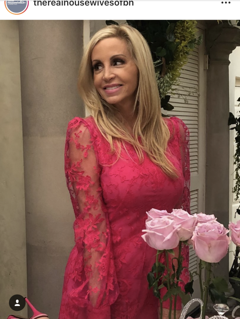 Camille Grammer's Pink Lace Dress