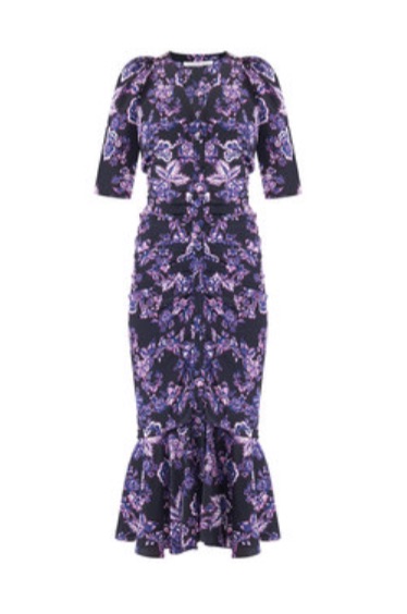 Donna Farizan's Purple Puff Sleeve Dress