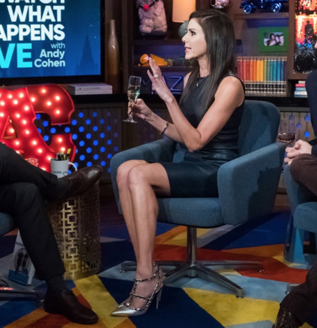 Heather Dubrow's Silver Shoes on WWHL
