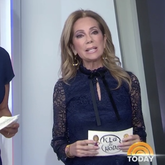 Kathie Lee Gifford's Navy Lace Dress
