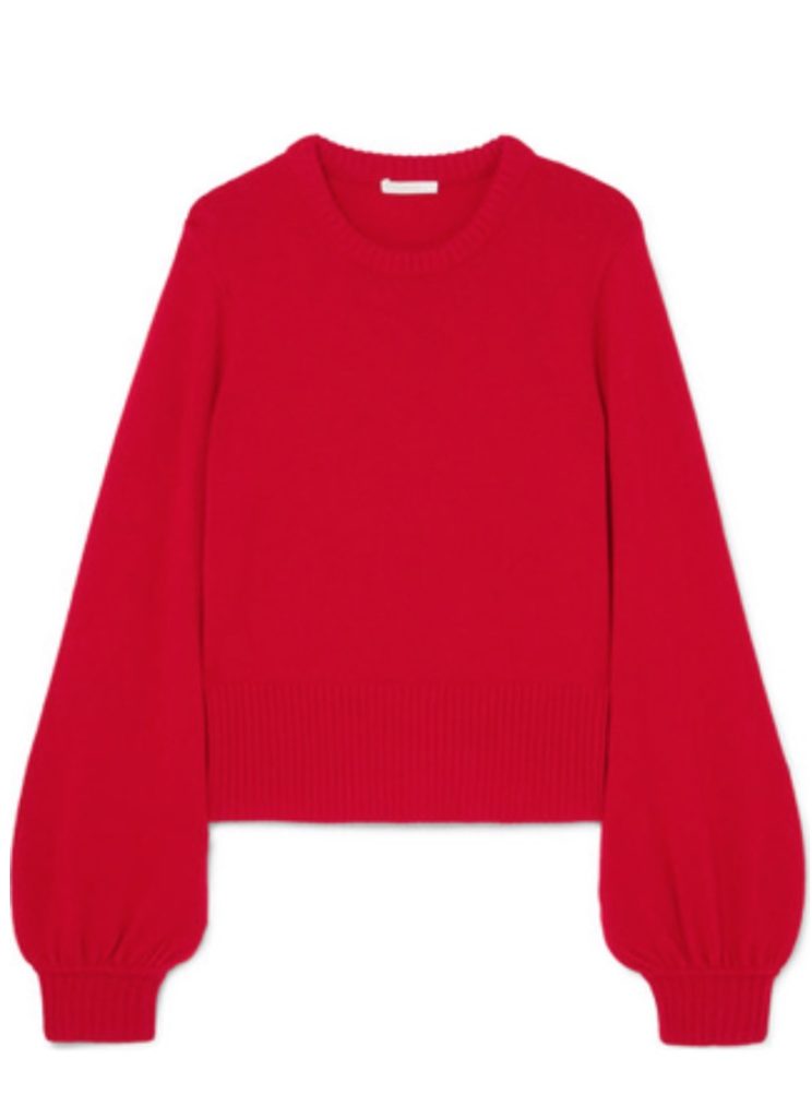 Kelly Ripa's Red Balloon Sleeve Sweater