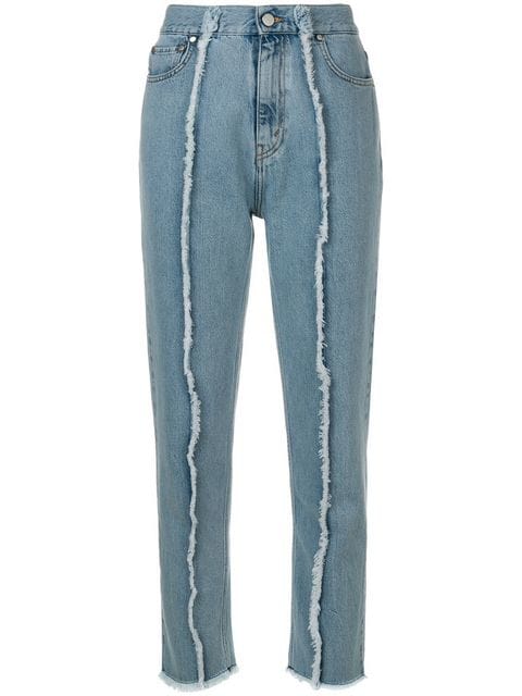 Kendall Jenner's Frayed Seam Jeans
