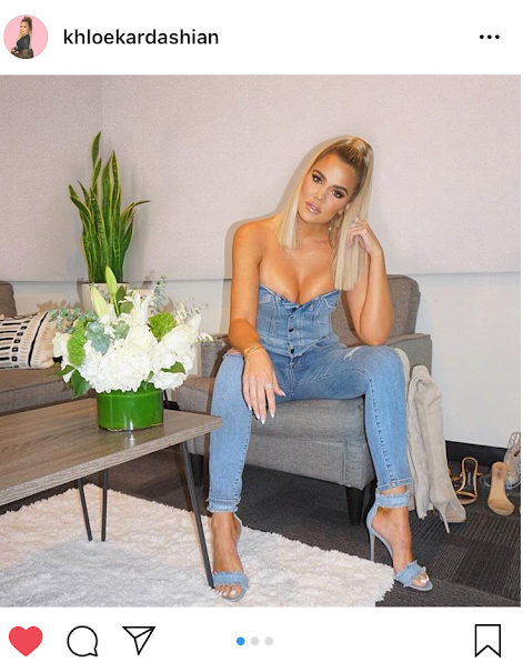 Khloe Kardashian's Ripped Skinny Jeans on Instagram