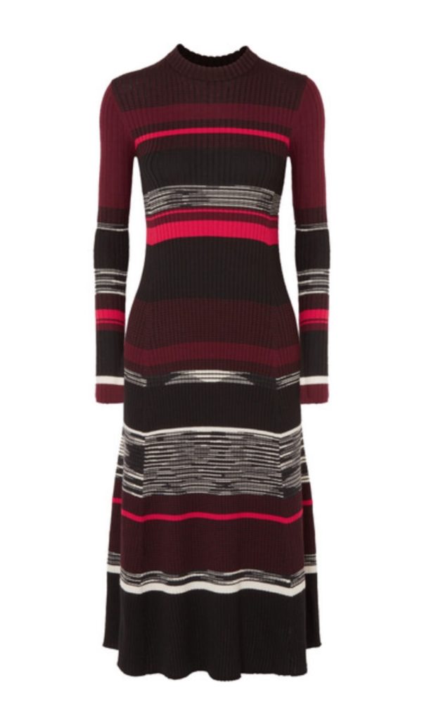 Michelle Williams' Striped Ribbed Dress on Live with Kelly and Ryan