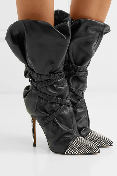 Dorit Kemsley's Black Crystal Toe Boots