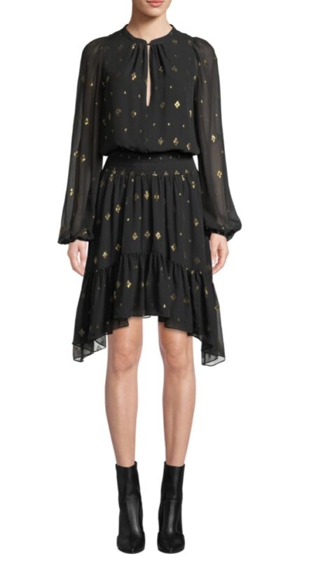 Giuliana Rancic's Black and Gold Dress | Big Blonde Hair