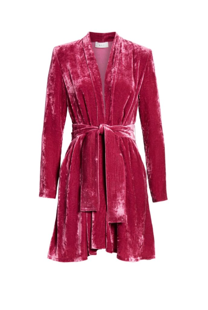 Giuliana Rancic's Pink Velvet Wrap Dress