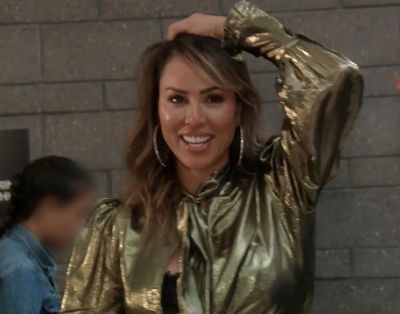 Kelly Dodd's Gold Bow Blouse