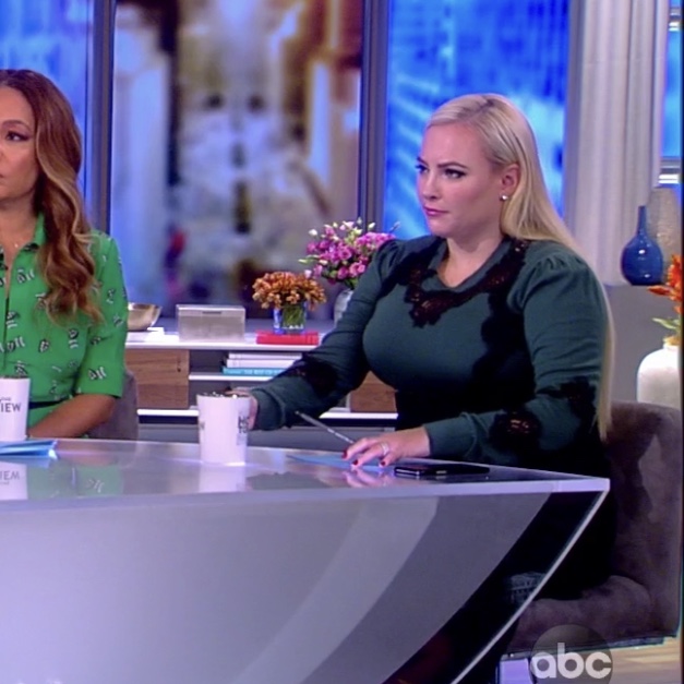 Meghan McCain's Teal Lace Sweater