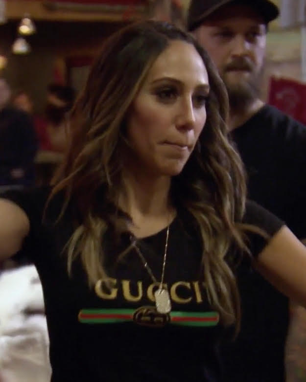 Melissa Gorga's Black Gucci T Shirt