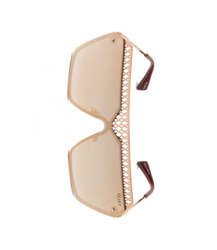 Melissa Gorga's Gold Mirrored Shield Sunglasses