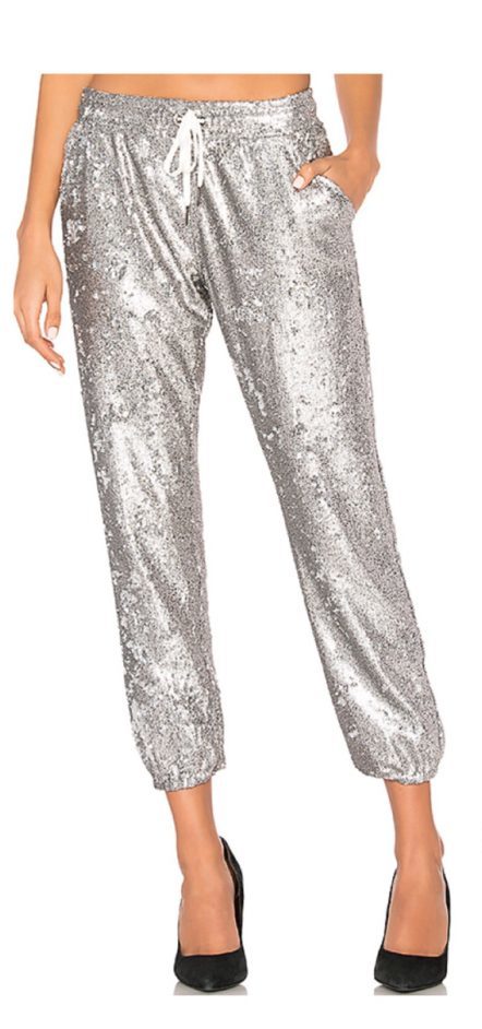 Melissa Gorga's Silver Sequin Pants on WWHL