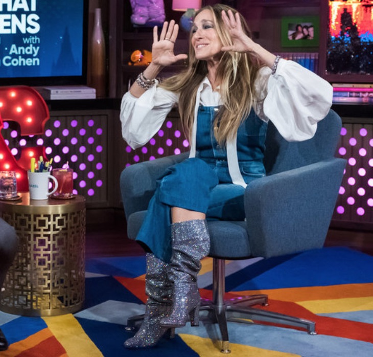 Sarah Jessica Parker's Glitter Boots on WWHL