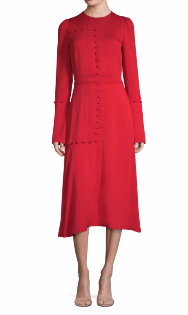 Savannah Guthrie's Red Bell Sleeve Dress