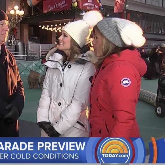 Savannah Guthrie's White Down Coat at the Thanksgiving Day Parade
