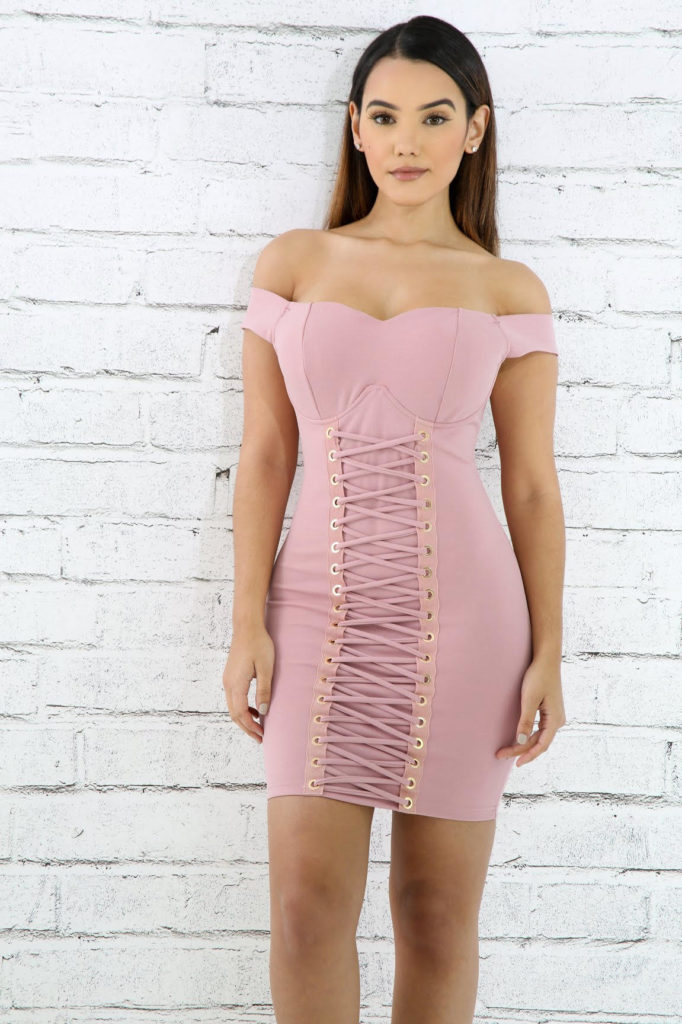 Teresa Giudice's Pink Off The Shoulder Dress