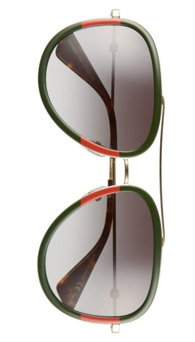 Vicki Gunvalson's Red and Green Aviator Sunglasses