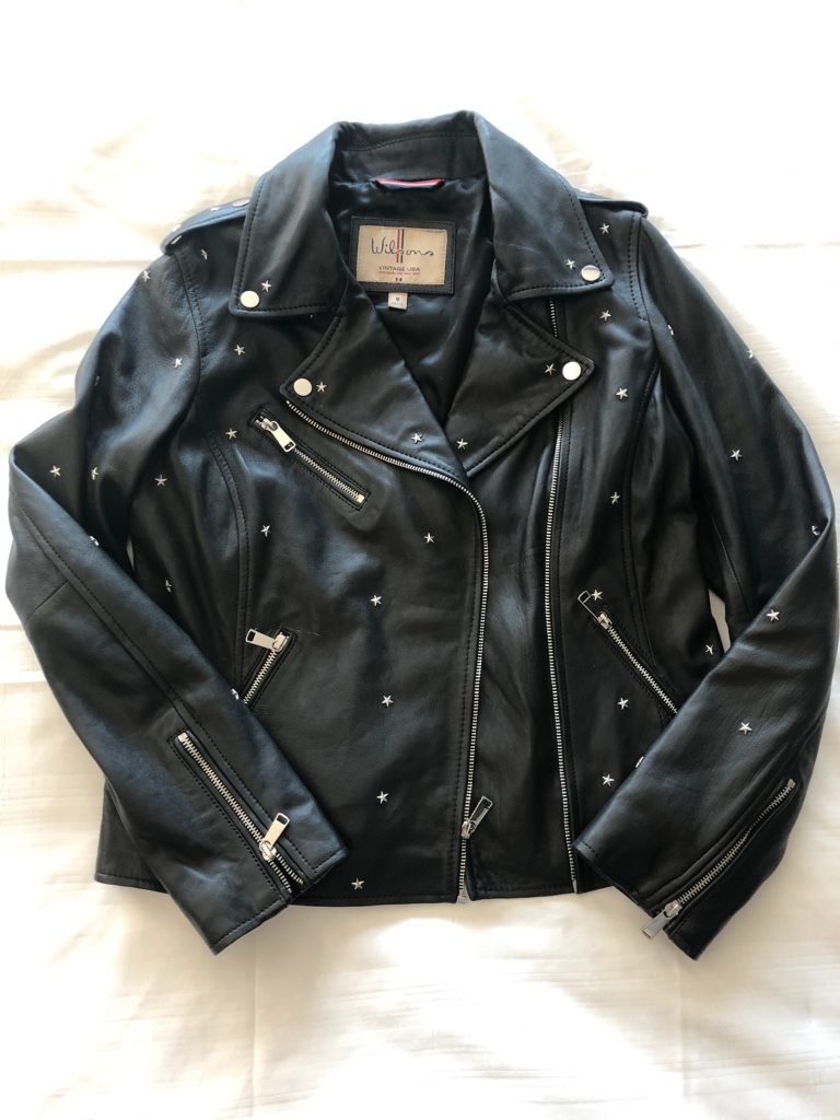 Wilsons Leather Vintage All Over Star Studded Leather Jacket