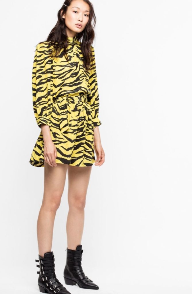 Abby Huntsman's Yellow Tiger Stripe Dress