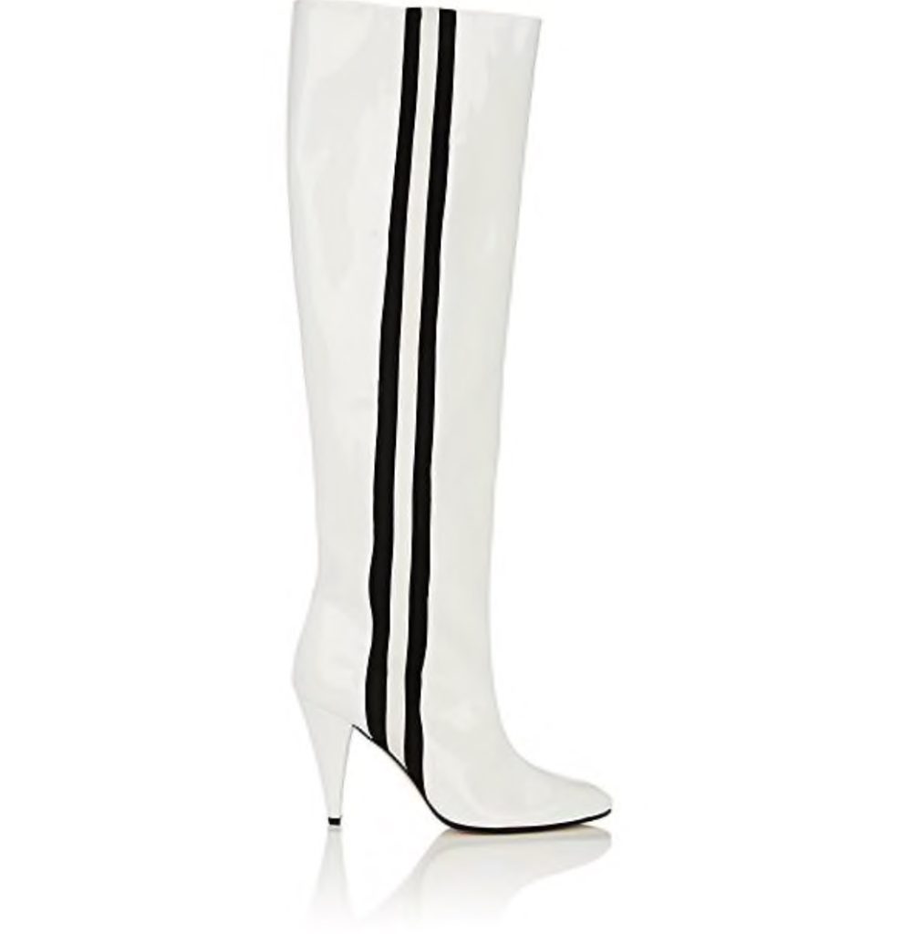 Donna Mizani's White Side Stripe Boots