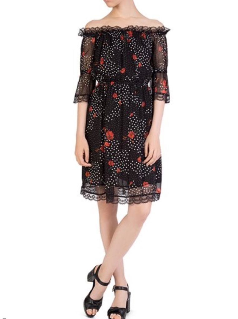 Giuliana Rancic's Floral Off the Shoulder Dress