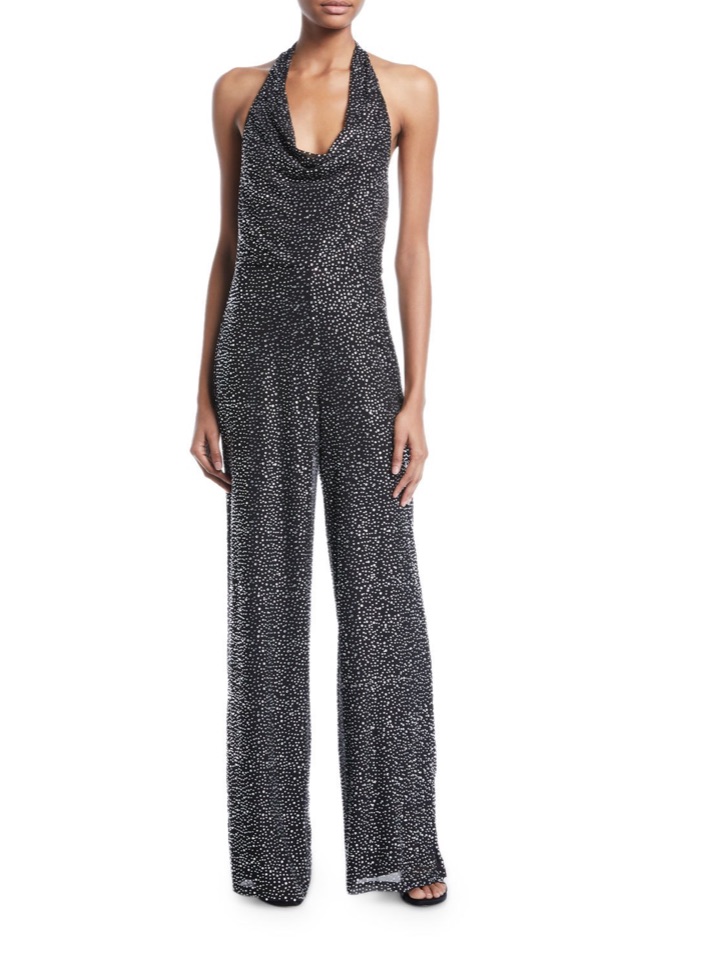 Jackie Goldschneider's Black and Silver Jumpsuit on WWHL